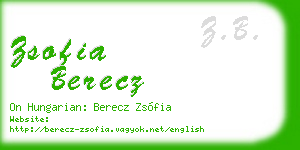 zsofia berecz business card